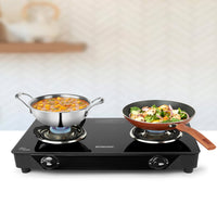 Borosil Magnum Glass-top Gas stove, 2 Burners