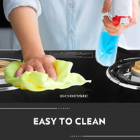 Borosil Magnum Glass-top Gas stove, 2 Burners