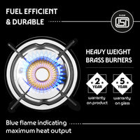 Borosil Blaze Glass-top Gas stove, 2 Burners