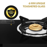 Borosil Blaze Glass-top Gas stove, 3 Burners