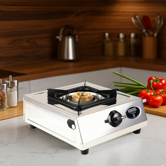 Borosil Smart Flame Stainless Steel Single Burner Gas Stove