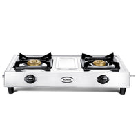 Borosil Smart Flame Stainless Steel Gas Stove, 2 Burners
