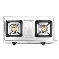 Borosil Smart Flame Stainless Steel Gas Stove, 2 Burners