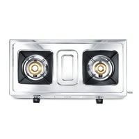 Borosil Smart Flame DLX Stainless Steel Gas Stove, 2 Burners