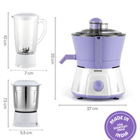 Primus III Juicer Mixer Grinder, 500 W, 2 Jars + Juicer Mesh