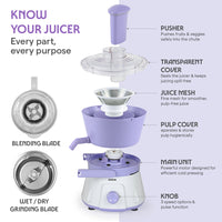 Primus III Juicer Mixer Grinder, 500 W, 2 Jars + Juicer Mesh