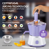 Primus III Juicer Mixer Grinder, 500 W, 2 Jars + Juicer Mesh