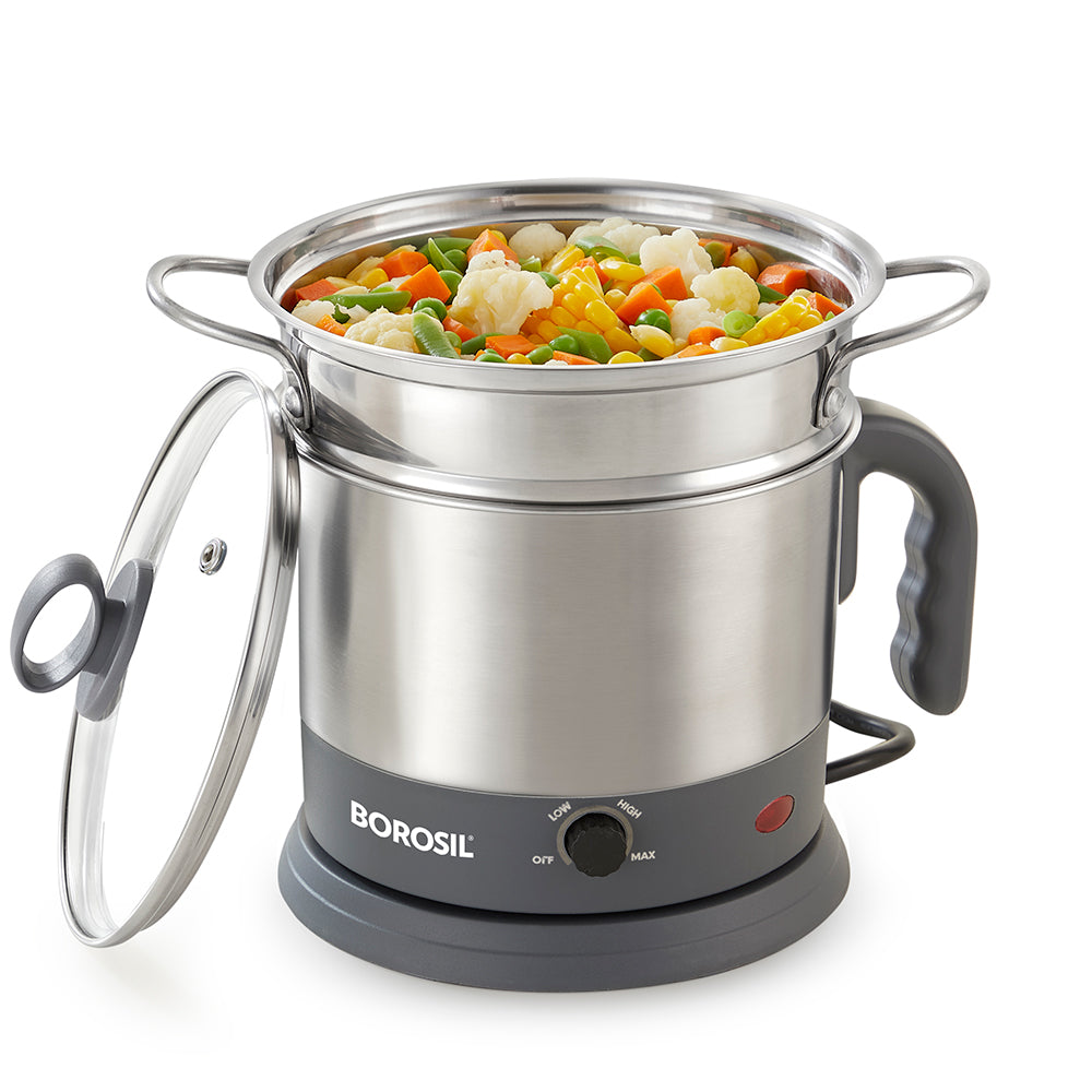 Borosil Quick Multipurpose Kettle, 1.3L