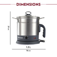 Borosil Quick Multipurpose Kettle, 1.3L