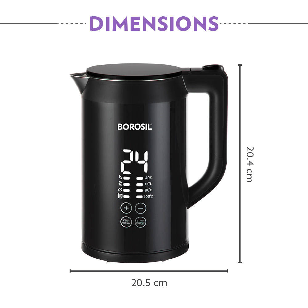 Borosil Digital Electric Kettle, 1.5 L