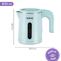 Eva 800 W Cooltouch SS Electric Kettle, 800 ml