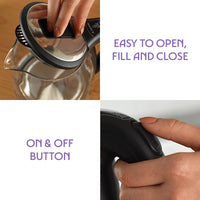 Crystal 1.2L Electric Glass Kettle, 1350 W