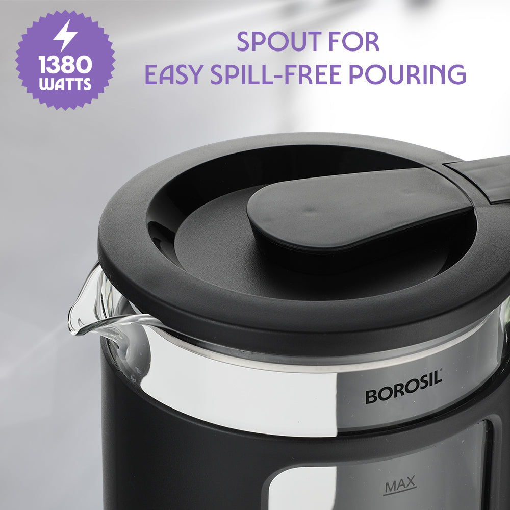 Cooltouch 1.5L Electric Glass Kettle, 1380 W