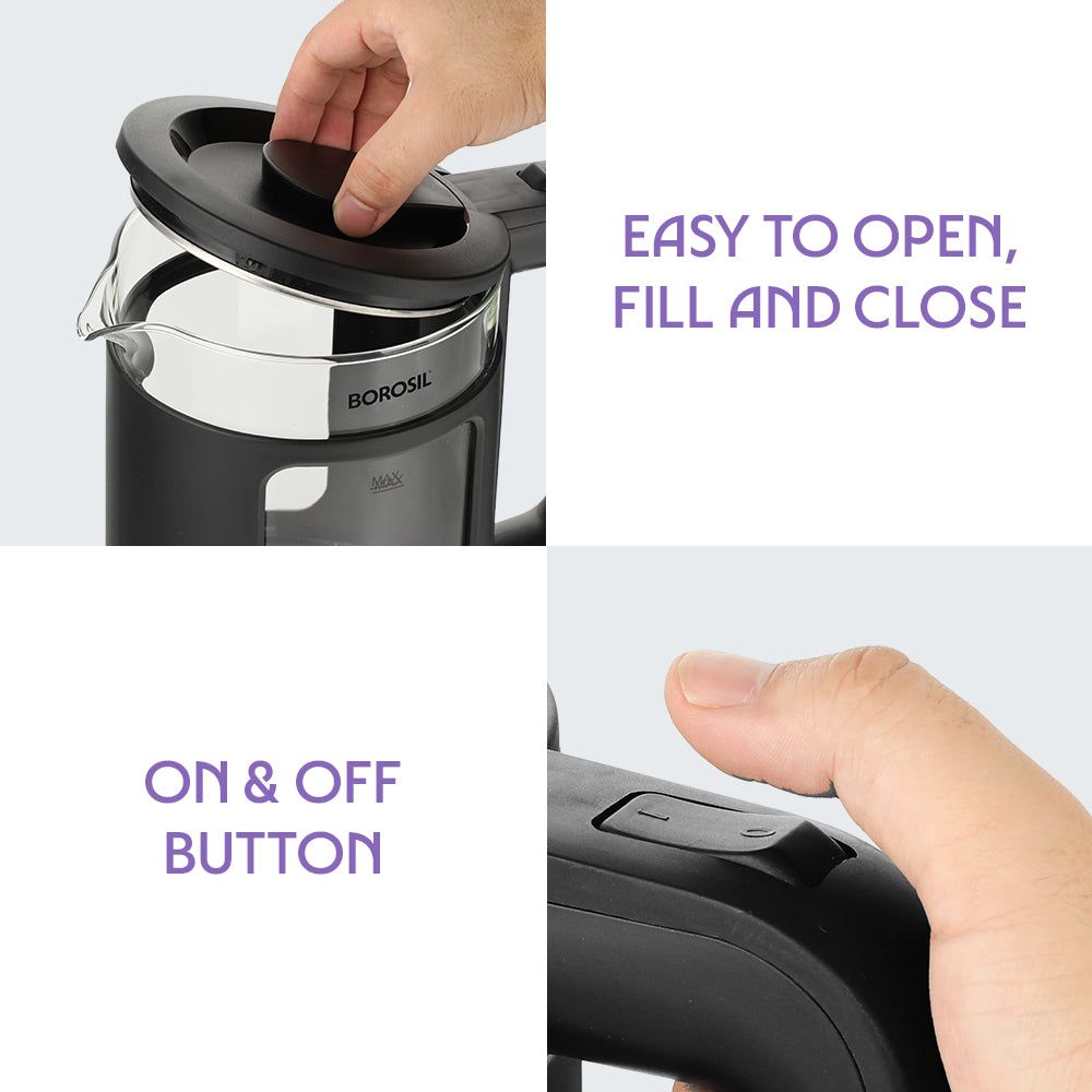 Cooltouch 1.5L Electric Glass Kettle, 1380 W