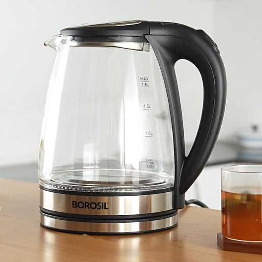 Crystal 1.8L Electric Glass Kettle, 1500 W