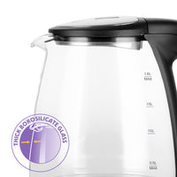Crystal 1.8L Electric Glass Kettle, 1500 W
