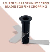 Borosil EazyPull Chopper, 600ml - 3 Blades