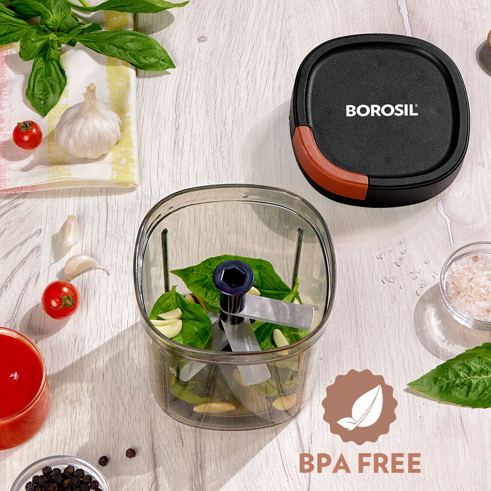Borosil EazyPull Chopper, 900ml - 6 Blades
