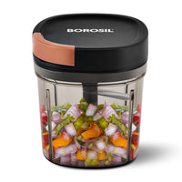 Borosil EazyPull Chopper, 900ml - 6 Blades