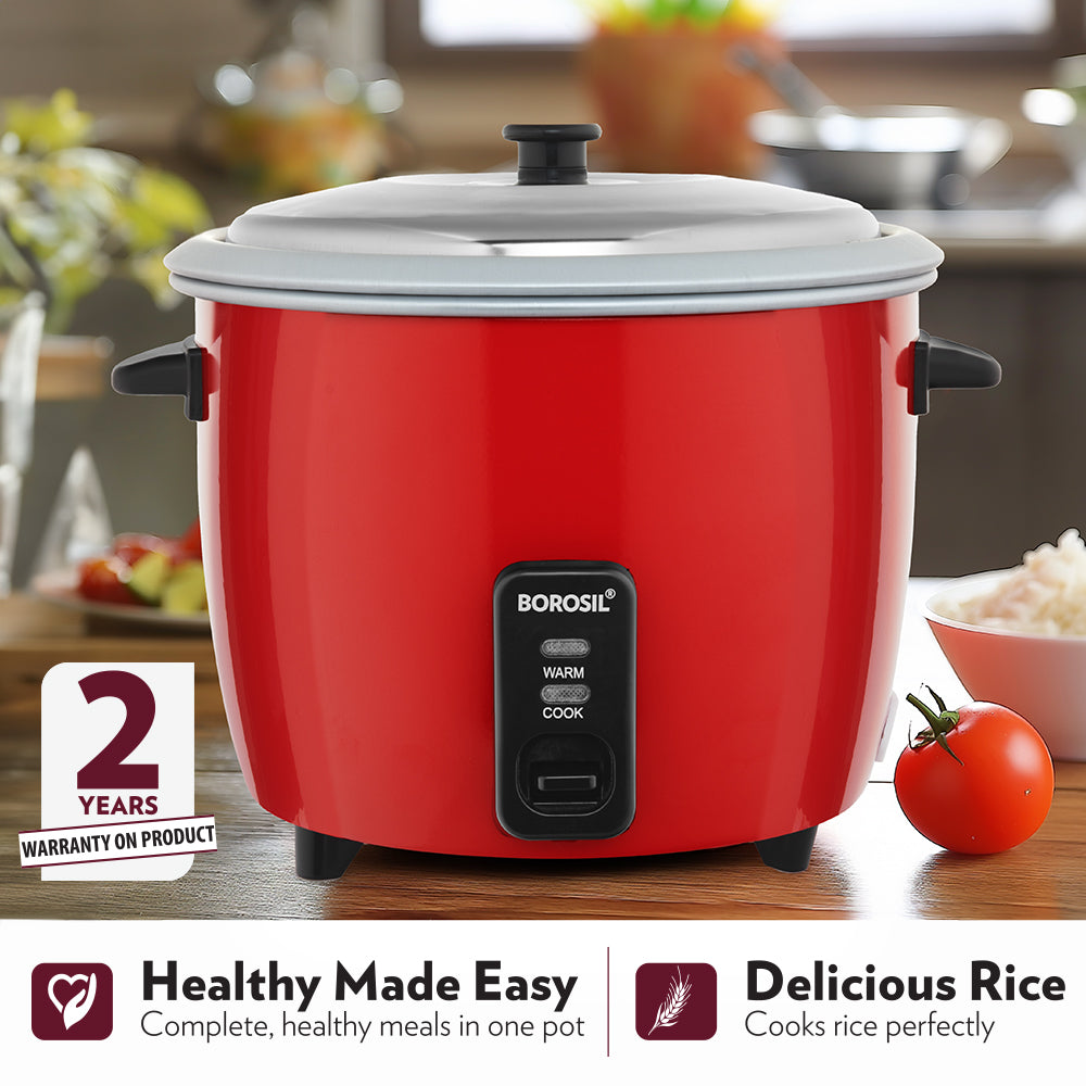 Borosil Pronto Dual Electric Rice Cooker, 1.8L