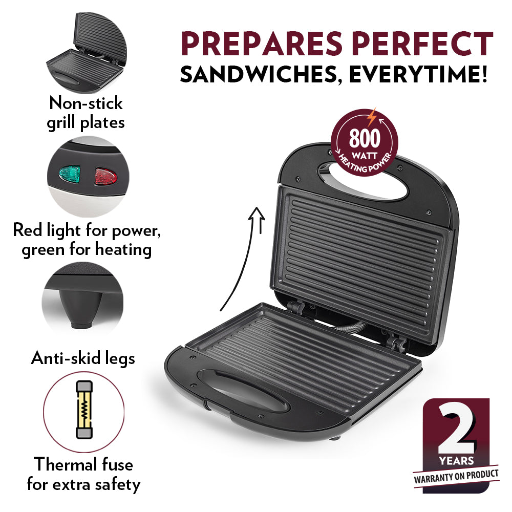Borosil Klassy Grill Sandwich Maker