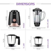 Borosil Silverline RG 600W Mixer Grinders