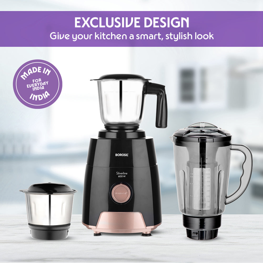 Borosil Silverline RG 600W Mixer Grinders