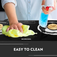 Borosil Blaze Glass-top Gas stove, 2 Burners (1 Large & 1 Small)