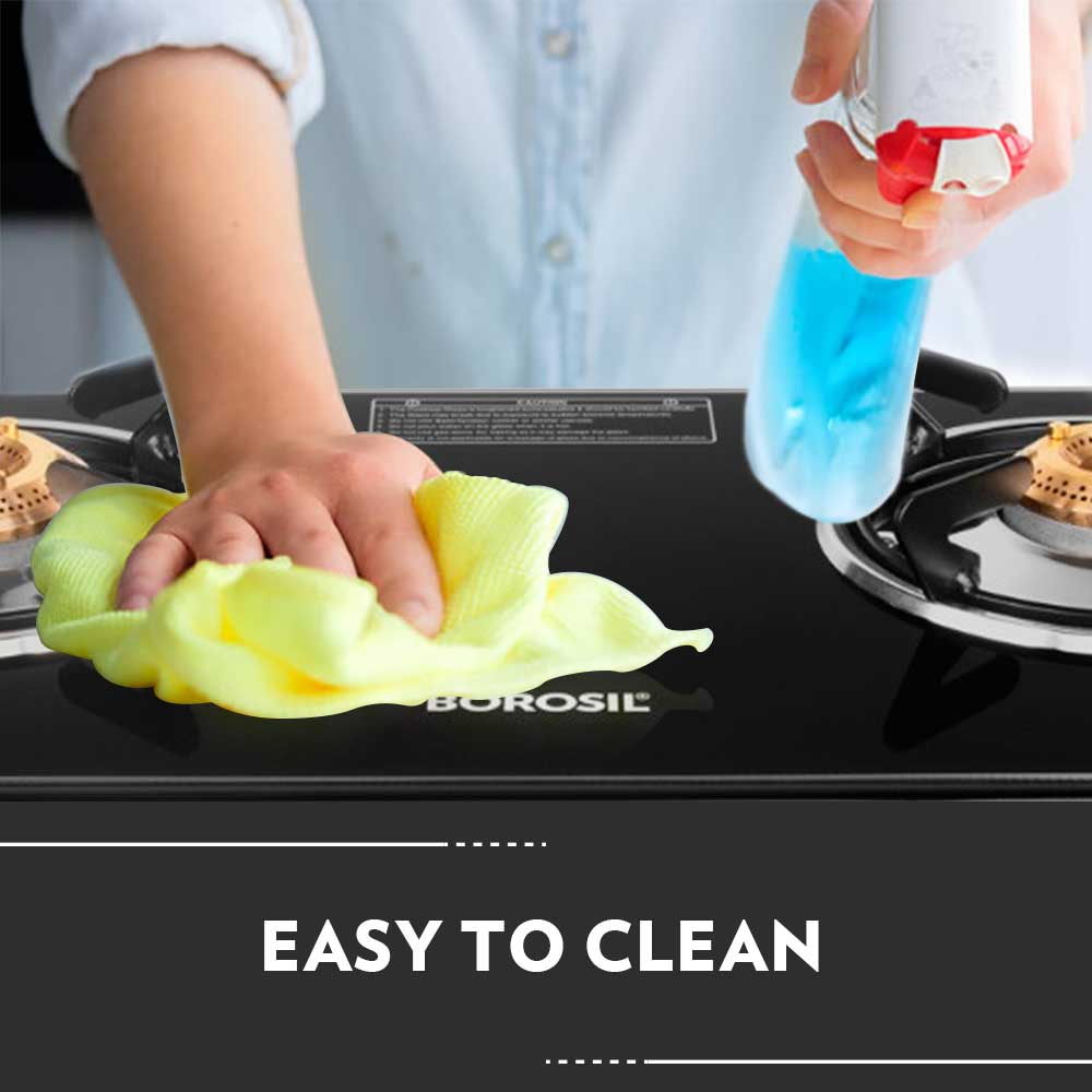 Borosil Flare Glasstop Gas stove, 4 Burners, 4burners(2large&2small)