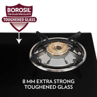 Borosil Flare Glasstop Gas stove, 4 Burners, 4burners(2large&2small)