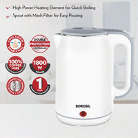 Borosil Cooltouch Electric Kettle, 1.8L