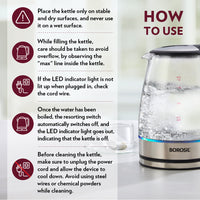 Borosil Electric Glass Kettle, 1.8L