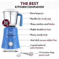 Borosil Star Mixer Grinder-Blue