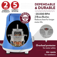 Borosil Star Mixer Grinder-Blue