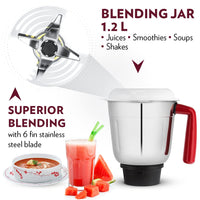 Borosil Star Mixer Grinder-Maroon