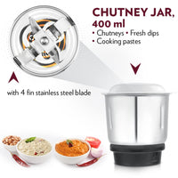 Borosil Supermax Mixer Grinder-Blue