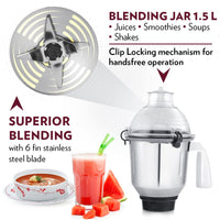 Borosil Supermax Mixer Grinder-Red