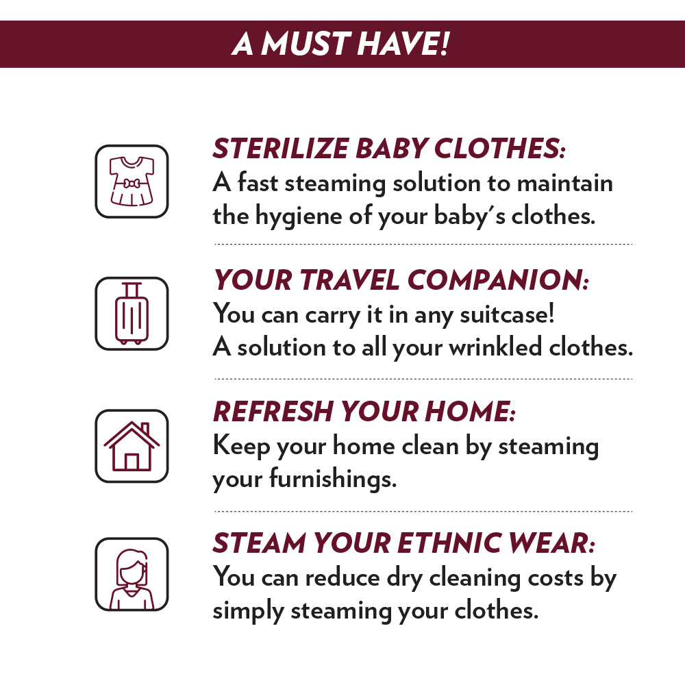 Borosil Garment Steamer GS01, 1000W