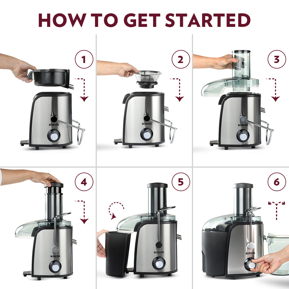 Borosil Primus Plus 800 W Juicer