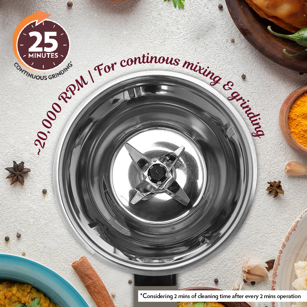 Borosil Infinity Mixer Grinder, 4 Jars