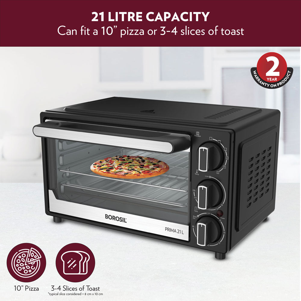 Borosil Prima 21L Oven Toaster Griller (OTG)