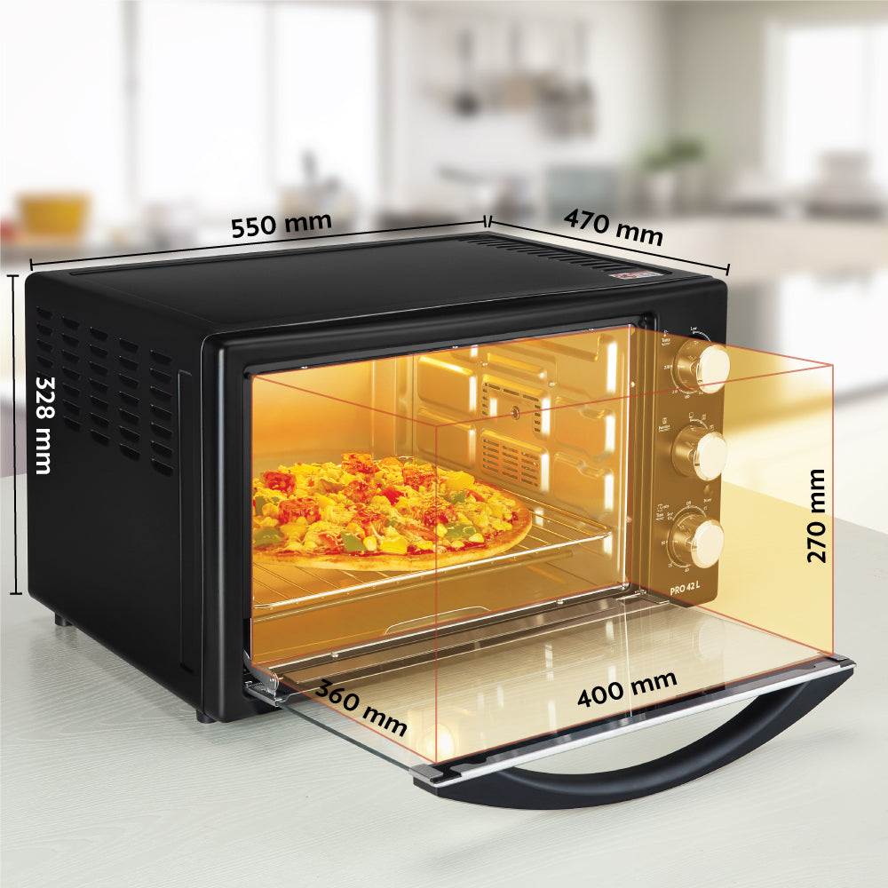 Borosil Pro 40L Oven Toaster Griller (OTG), 1800 W