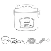 Borosil Pronto Deluxe Cooker, 2.8L