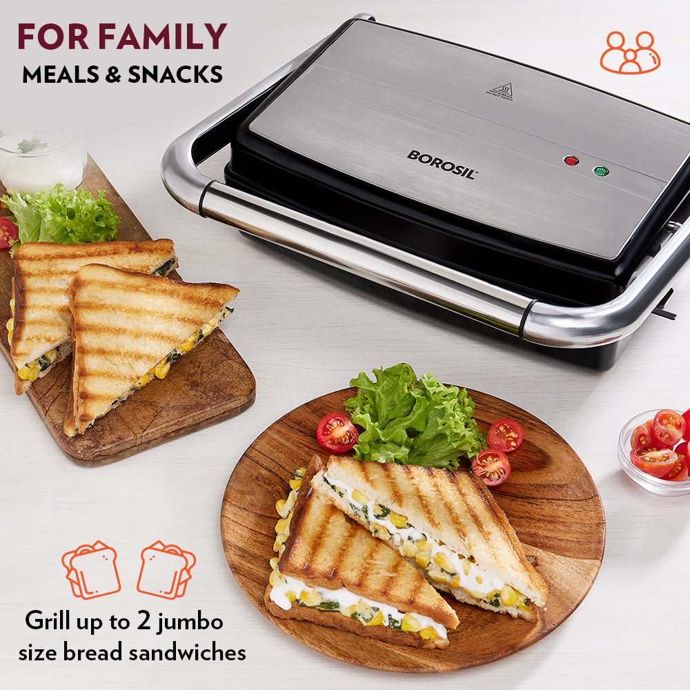 Borosil Jumbo 180° Grill Sandwich Maker